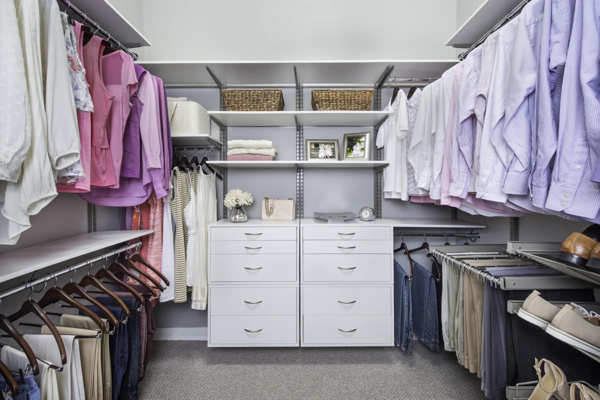 Luxury White Wardrobe System Assembly